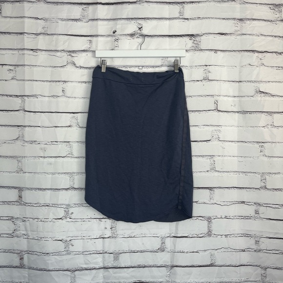 Anthropologie Sundry Light Grey Stretch Midi Pencil Skirt Size 2 Workwear Office - Picture 1 of 14